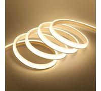 KISUFU 12V Tira LED COB, IP65 Impermeable 2 PIN Neon Led Strip 320 LEDs/m Luminiscencia de doble cara Tiras de Luces LED para Cocina, dormitorio, salón, iluminación.(Sin adaptadores de alimentación)