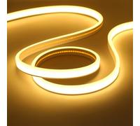 KISUFU 12V Tira LED COB, IP65 Impermeable 2 PIN Neon Led Strip 320 LEDs/m Luminiscencia de doble cara Tiras de Luces LED para Cocina, dormitorio, salón, iluminación.(Sin adaptadores de alimentación)