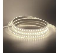 KISUFU 220V Tiras LED,COB SMD 2835 120 LEDs/m,Cada Corte de 1m,IP65 Impermeable,LED Cocina Lights para Escalera de Techo Blancas Tira, gabinete, armario y más, cocina.12M,Blanco natural