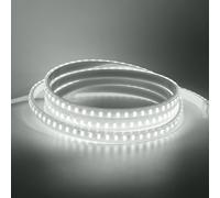 KISUFU 220V Tiras LED,COB SMD 2835 120 LEDs/m,Cada Corte de 1m,IP65 Impermeable,LED Cocina Lights para Escalera de Techo Blancas Tira, gabinete, armario y más, cocina,22M,blanca