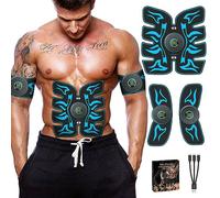 KISUFU Electroestimulador Muscular, Muscular Abdominales, EMS Abdominales Cinturón, USB Recargable Masajeador Eléctrico Cinturón del Abdomen/Brazo/Piernas/Cintura/Glúteos.