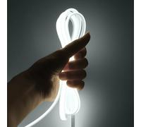 KISUFU Luces LED COB Tira LED 12V, 320 LEDs/m 2PIN Autoadhesivo Luz 8MM Impermeable IP67 Light Strip para Gabinete de Cocina, Mostrador, Estante, Escalera. (Sin fuente de alimentación)