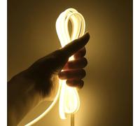 KISUFU Luces LED COB Tira LED 12V, 320 LEDs/m 2PIN Autoadhesivo Luz 8MM Impermeable IP67 Light Strip para Gabinete de Cocina, Mostrador, Estante, Escalera. (Sin fuente de alimentación)