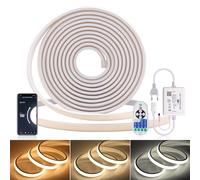 KISUFU Tira de LED COB 220V con WIFI 23 Key IR 750W Dimmer, IP65 Impermeable 288 Leds/M Cada Corte de 50cm Tira LED Neón Strip Light para Dormitorio, Jardín, Techo, Decoración Exterior.