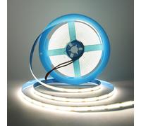 KISUFU Tira LED COB 12V, 480 LED/m Luces LED 8MM 2PIN Non Impermeable IP21 Cinta Autoadhesiva Tiras de Light Strip para Sala estar Dormitorio y más(Sólo Tiras)