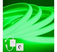 KISUFU Tira LED COB 220V, IP65 Impermeable 288 LEDs/m flexible Neon Luces de LED Light strip con Regulador de luz RF 750w del Panel táctil Para techos, salones, cocinas, baños, oficinas.