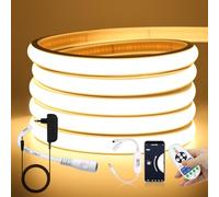 KISUFU Tira LED COB 24V, 320 LEDs/m Luces LED Impermeable IP65 neon luces de cinta LED con Dimmer monocromático ir de 23 teclas wifi para Exterior Decoración del Hogar, Cocina, Espejo.