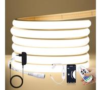 KISUFU Tira LED COB 24V, 320 LEDs/m Luces LED Impermeable IP65 neon luces de cinta LED con Dimmer monocromático ir de 23 teclas wifi para Exterior Decoración del Hogar, Cocina, Espejo.