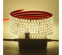 KISUFU Tira Led de 220v 2835 120 Leds/m, Impermeable IP65 Exterior Tira de LED Flexible con Dimmer, Sin fuente de alimentación Luces LED Light Strip Para Sala de estar, dormitorio.