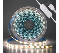 KISUFU Tira LED USB 5V, 2835 Tiras de luz LED 60 Leds/M Cinta LED Flexible Luces LED Light Strip para DIY interiores, dormitorios, decoraciones, TV Retroiluminación.