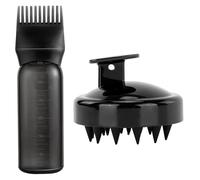 Kisvic Aplicador de aceite para el cabello, 2 unidades, peine de raíz, botella aplicadora y cepillo de masaje para el cabello, botella aplicadora de aceite para el cabello, herramienta fiable para