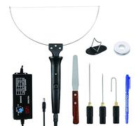 Kit 10 Piezas Cortador Hilo Caliente - 27W Eléctrico para Poliestireno, 4 Agujas Calentadoras, Termostato Digital, DIY, Modelismo & Esculpido de Espuma