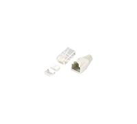 KIT 100 CONECTORES RJ45 CATEGORIA 6 CON CAPUCHON Y GUIA