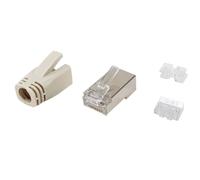 Kit 100 conectores rj45 equip categoria 6a 121182 apantallado con cap