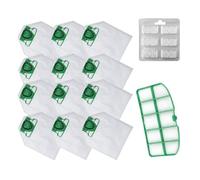 Kit - 12 bolsas para aspiradora Folletto VK200 Vk220s compatibles + 2 filtros de motor - Bolsas aspiradora Folletto de microfibra, recambios Folletto