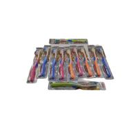 Kit 12 Cepillos de Dientes para Jóvenes, Adultos Full Touch Massage, Set Cepillo de Dientes para Adulto con 12 PCS, Pack Cepillos de Dientes Familiar