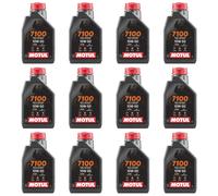 Kit 12 MOTUL 7100 4T 10W-50 1 L Aceite Motor 100% Sintético JASO MA2