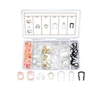 Kit 140 Clips Tubo Combustible para ford Compatible Kit 140 Clips | Nylon , 140 piezas, 7 tamaÃ±os mixtos, ideal reparaciÃ³n motor, ajuste seguro tuberÃa