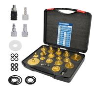 Kit 17 Adaptadores Purga Freno Metal BELEY ,Conexión Rápida, Compatible VW, BMW & Otras Marcas, Cambio Líquido