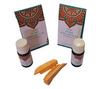 Kit 2 Aceites aromaticos + 2 palos santo regalo (Patchouli)