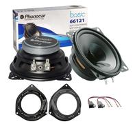 Kit 2 Altavoces Phonocar Bicono 100mm Posteriores para Opel Corsa E, Negro