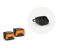Kit 2 Baterías AK30S Y Cargador AL101 ORIGINAL STIHL STARTER SET AK30S PLUS