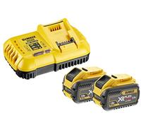 Kit 2 Baterías carril XR FLEXVOLT 54V/18V Li-Ion 9Ah y Cargador XR FLEXVOLT: 54V - 18V carril Li-Ion marca DeWalt