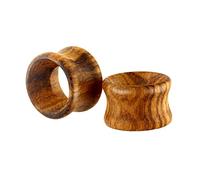 Kit 2 Dilatador Dilatacion Tunel 8mm,Dilataciones de Madera Redondo Piercing Oreja Hombre Aro Madera