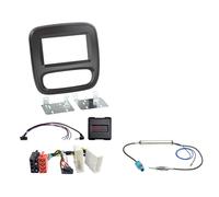 Kit 2-DIN compatible con Fiat/Nissan/Opel/Renault sin climatronics SWC