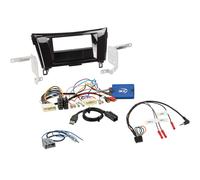 Kit 2-DIN con bolsillo vacío compatible con Nissan Qashqai/X-Trail SWC/antena...