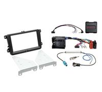 Kit 2-DIN para vehículos Seat/Skoda/VW SWC/antena negro