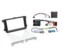 Kit 2-DIN para vehículos Seat/Skoda/VW SWC/antena (Set) negro