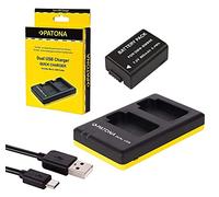 Kit 2 en 1 para Panasonic Lumix DC FZ82, batería Compatible con Panasonic DMW-BMB9 y BMB9e y Cargador MicroUSB (Carga 2 baterías simultáneamente)