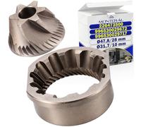 Kit 2 Piezas Muelas Cafetera Superautomática Ø31,7/10 mm y Ø47,8/28 mm con Códigos Originales 996530029672 996530029717 226473500 421946501641 para Saeco para Gaggia - Garantía de 10 Años - MONTERAL