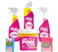 Kit 2 -The Pink Stuff Kit de Limpieza - Multi-Purpose Cleaner - Cleaning Paste The Miracle - Bathroom Foam Cleaner - Toilet Cleaner Gel - 2 Estropajos Super Scrubby Quita Todo y Suave