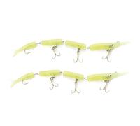 Kit 2 uds Aguja articulada con 3 anzuelos triples y Anzuelo 23 cm #02 Fluo