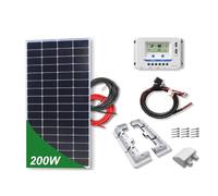 Kit 200W CAMPER 12V Tamaño Compacto panel solar placa monocristalina células PERC de alta eficiencia
