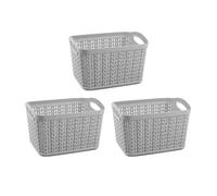 Kit 3 cestas rectangulares 1,5 litros 7house