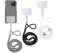 Kit 3 Cordones Universales con Parche para Teléfono Móvil, Cadena de Nylon Ajustable para iPhone/Samsung/Xiaomi y Otros Smartphones