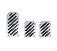 Kit 3 Pedales Auto Black Stripe Simoni Racing Set Pedales en Aluminio Satinado