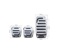Kit 3 Pedales Auto Joker Smile Simoni Racing Aluminio Satinado con Insertos ne