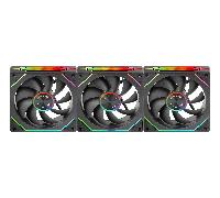 KIT 3xVENTILADOR INTERNO ARG MARS GAMING MF-LINKFINITY KIT BLACK MODULARES PWM 120mm