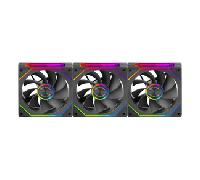 KIT 3xVENTILADOR INTERNO ARG MARS GAMING MF-LINKFINITY KIT BLACK MODULARES PWM 120mm ASPAS INVERTIDA MFLINKFINITYKIT2R