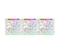 Mars Gaming MF-LINKFINITYKIT2R, Kit 3x Ventiladores Modulares PWM 120mm con Aspas Invertidas, Iluminación ARGB Infinity Mirror, Sistema Modular LINKFINITY Magnético, Configuración Flexible 2+1, Blanco