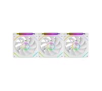 KIT 3xVENTILADOR INTERNO ARG MARS GAMING MF-LINKFINITY KIT BLANCO MODULARES PWM 120mm ASPAS INVERTID MFLINKFINITYKIT2RW