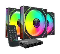KIT 3xVENTILADOR INTERNO ARGB MARS GAMING MF3DPROKIT NEGRO 120mm ARGB ARGB HUB RF REMOTE MF3DPROKIT