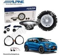 Kit 4 Altavoces Alpine SXE-1750s Anteriores Para Fiat 500X Desde 2014