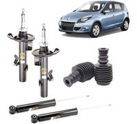 Kit 4 Amortiguadores + Topes Delanteros SCENIC 1.5 1.6 2.0 DCI TCE 2009-2016