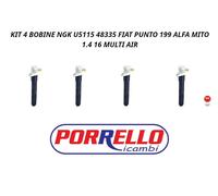 Kit 4 Bobinas de Encendido NGK 48335 OE U5115 Alfa Mito Fiat Punto 1.4 16V T-JET