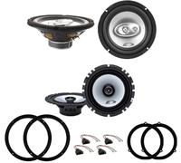 Kit 4 Casos Alpine SXE-2035S y SXE-1725S para Audi A4 B8 y Avant Allroad 2009-2015 con 2 Soportes y 4 Conectores